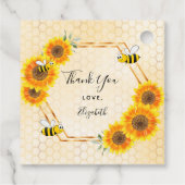 のまわりにハニカのヒマワリの赤ちゃん フェイバータグ (裏面)