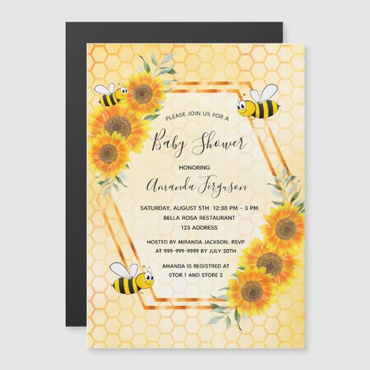 のまわりにハニカの花ベビーシャワー (正面/裏面)