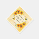 のまわりにハニカの花ベビーシャワー スタンダードカクテルナプキン (角)