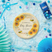 のまわりにハニカの花ベビーシャワー ペーパープレート (パーティー)