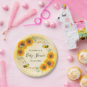 のまわりにハニカの花ベビーシャワー ペーパープレート (パーティー)