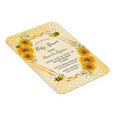 のまわりにハニカの花ベビーシャワー マグネット (右側)