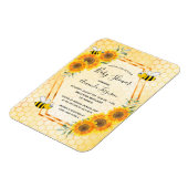 のまわりにハニカの花ベビーシャワー マグネット (左側)