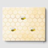 のまわりにハニカムピンクの花模様ベビーシャワー ゲストブック (裏面)