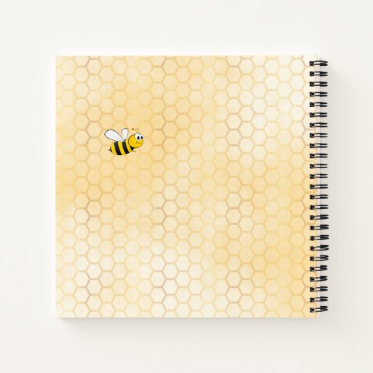 のまわりにハニカムピンクの花模様ベビーシャワー ノートブック (裏面)