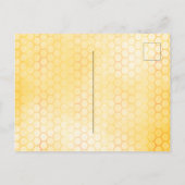 のまわりにハニカムフローラのベビーシャワー招待 ポストカード (裏面)