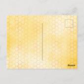 のまわりにハニカムフローラのベビーシャワー招待 ポストカード (裏面)