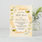 のまわりにハニカム熱帯フローラブライダルシャワー 招待状 (スタンド正面)
