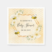 のまわりにハニカム熱帯花模様ベビーシャワー スタンダードカクテルナプキン (正面)