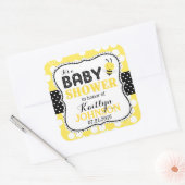 のまわりにハニカム赤ちゃんシャワーラベル スクエアシール (封筒)