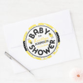 のまわりにハニカム赤ちゃんシャワーラベル ラウンドシール (封筒)