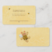 のまわりにハニーベア男女兼用ベビーシャワー エンクロージャーカード (正面/裏面)