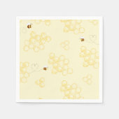 のまわりにハネコムミニマル誕生日 スタンダードカクテルナプキン (正面)