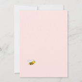 のまわりにバラ金ゴールドピンクひまわり赤ちゃんシャワー 招待状 (裏面)