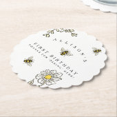 のまわりにバースデーパーティーカスタムコースター ペーパーコースター (アングル)