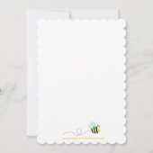 のまわりにピンクウィングダイカットベビーシャワー招待状 招待状 (裏面)