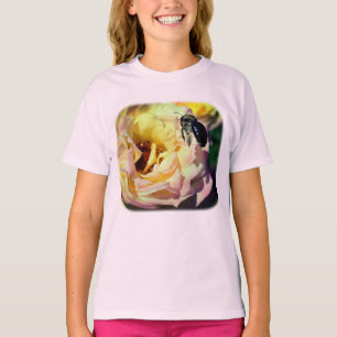 のまわりにピンクローズ自然 Tシャツ