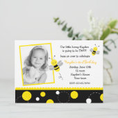 のまわりにフォトバースデーパーティ招待状 招待状 (スタンド正面)