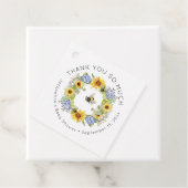 のまわりにフローラひまわり葉青ベビーシャワー フェイバータグ (インサイチュ)