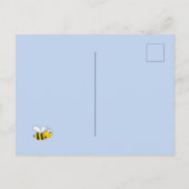 のまわりにブルーサンフラワーベビーシャワー ポストカード (裏面)