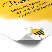 のまわりにベイビーシャワーミモサベアーサイン ポスター (角)