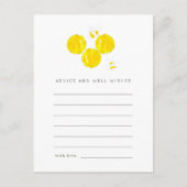 のまわりにベビーシャワーアドバイスとウィッシュズカード 案内ポストカード (正面)