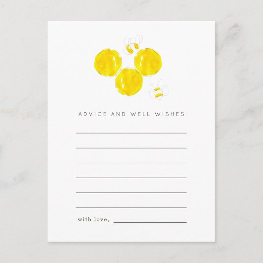 のまわりにベビーシャワーアドバイスとウィッシュズカード 案内ポストカード (正面)