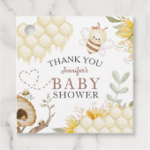 のまわりにベビーシャワー優先メッセージカード フェイバータグ (正面)