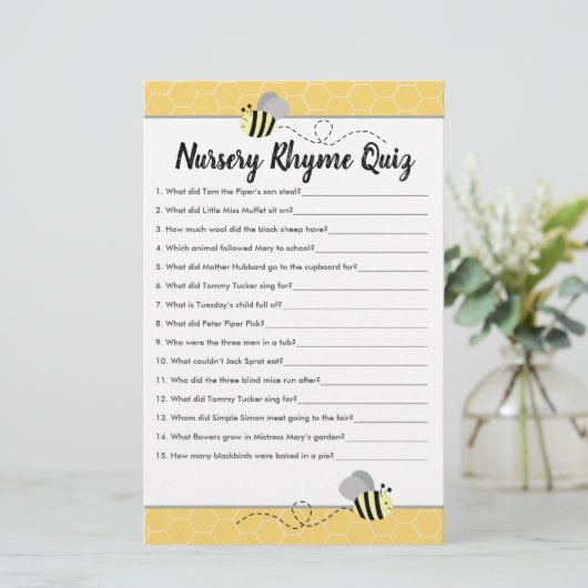 のまわりにベビーシャワー子供部屋韻クイズ (スタンド正面)