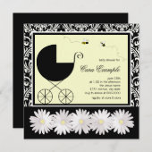 のまわりにベビーシャワー招待状 招待状 (正面/裏面)