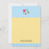 のまわりにベビーシャワー招待状 招待状 (裏面)