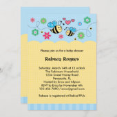 のまわりにベビーシャワー招待状 招待状 (正面/裏面)