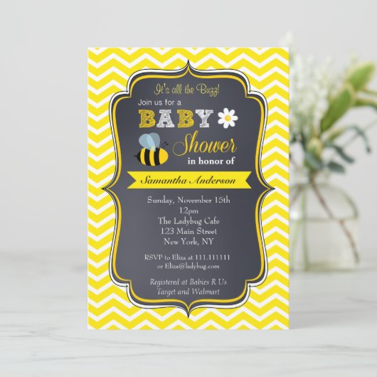 のまわりにベビーシャワー招待状 招待状 (スタンド正面)