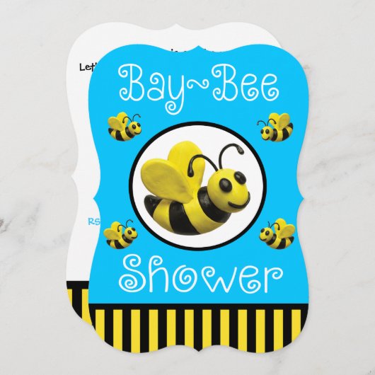 のまわりにベビーシャワー 招待状 (正面/裏面)