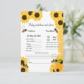 のまわりにベビー予測赤ちゃんシャワーゲームカード 招待状 (スタンド正面)