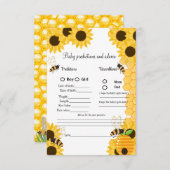 のまわりにベビー予測赤ちゃんシャワーゲームカード 招待状 (正面/裏面)