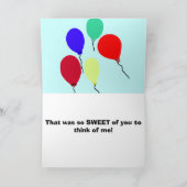 のまわりにベビー誕生日サンキューカード カード (内部)