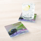 のまわりにマクロ写真 ガラスコースター (アングル)