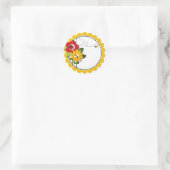 のまわりにレディーバグシャワーパーティー誕生日シール ラウンドシール (バッグ)