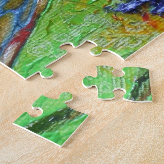 のまわりに及び青い星状体のジグソーパズル ジグソーパズル (側面)