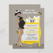 のまわりに性別リビール招待状 – アフリカ 招待状 (正面/裏面)