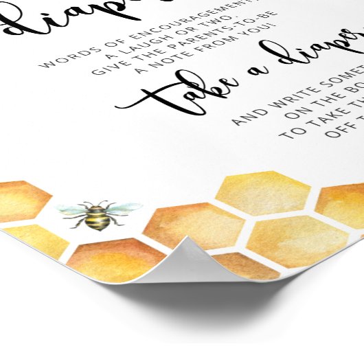 のまわりに深夜おむつ赤ちゃんシャワーポスター ポスター (角)