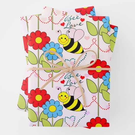 のまわりに花ピンクの包装紙シート ラッピングペーパーシート (インサイチュ)