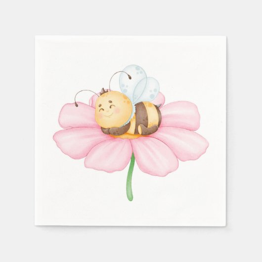 のまわりに花 スタンダードカクテルナプキン (正面)