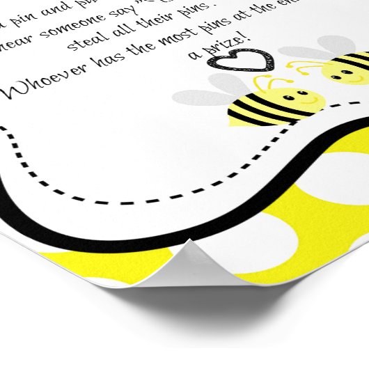 のまわりに言わないベビー – 赤ちゃんシャワーゲーム ポスター (角)