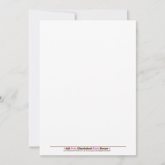 のまわりに誕生日フォト招待状 招待状 (裏面)