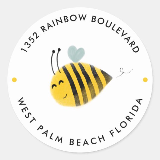 のまわりに誕生日差出人住所 ラウンドシール (正面)