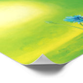 のまわりに飛んでいるが草地を越えて ポスター (角)