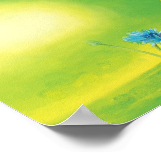 のまわりに飛んでいるが草地を越えて ポスター (角)