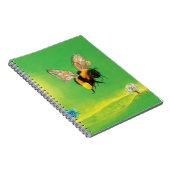 のまわりに飛んでいるの花が咲く牧草地 ノートブック (右側)